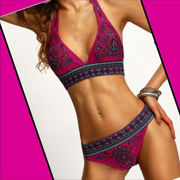 HOT Tribal Halter Bikini! - Picture 2 of 5